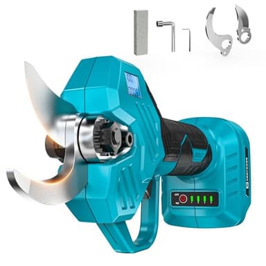 Cerycose Cordless Electric Pruning Shears Compatible with Makita 18V Battery, Portable Pole Pruner with LCD Display & Imported SK7 Steel Blades,1.5-2-Inch Cutting Diameter for Gardening Shears