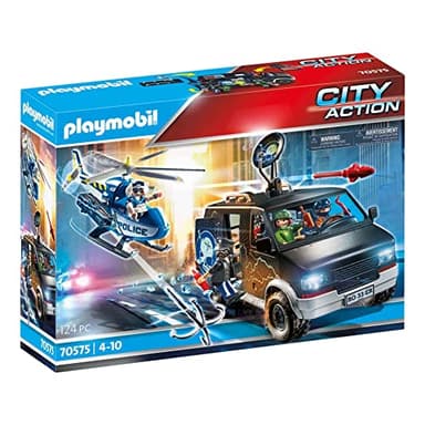 Playmobil Helicopter Pursuit with Runaway Van