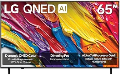 LG 65-Inch Class QNED QNED82A Series Smart TV w/AI Sound, HDR10, 4K Super Upscaling, Filmmaker Mode, Wow Orchestra, Alexa Built-in (65QNED82AUA, 2025)